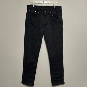 Levi's 541 Mens Jeans 34X32 Black Denim Athletic Taper Fit Casual Stretch Grunge